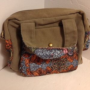 Black Butterfly Paisley Cross Bag